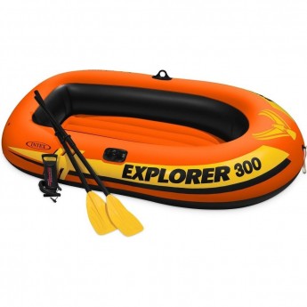 Лодка INTEX EXPLORER 300 58332, 211 х 117 х 41 см, 3 местная, вёсла+насос, до 186 кг Лодка INTEX EXPLORER 300 58332, 211 х 117 х 41 см, 3 местная, вёсла+насос, до 186 кг