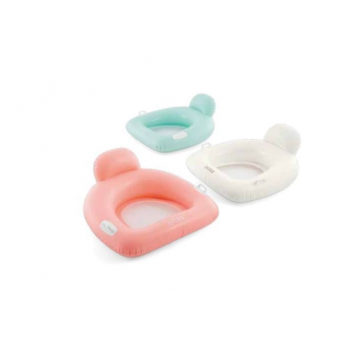 Надувной матрас-кресло для плавания INTEX 114х107см с ручками, до 100 кг 3 цвета 56801